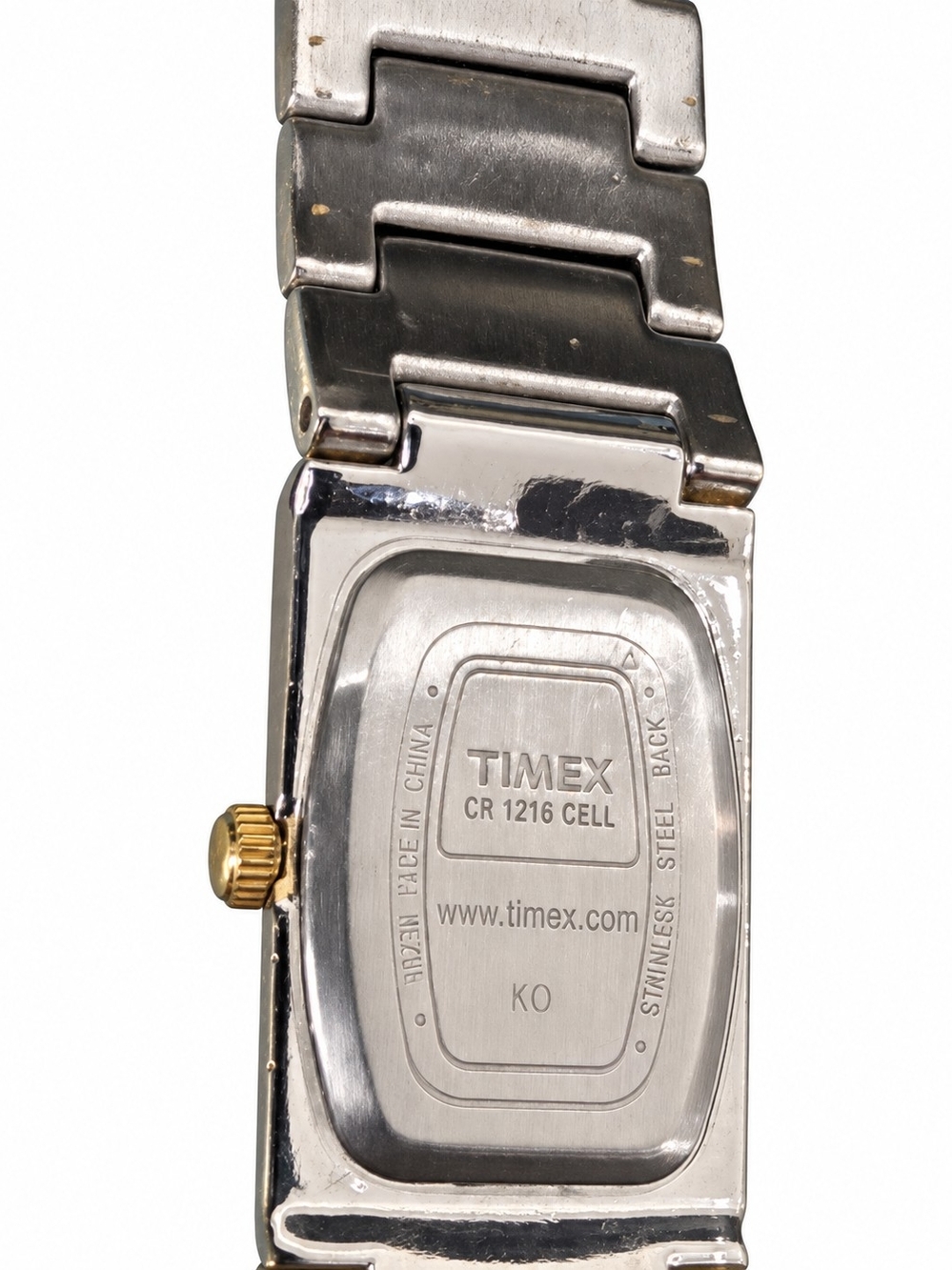 Timex Two-Tone Rectangular Watch Like New - Picture 7 of 7